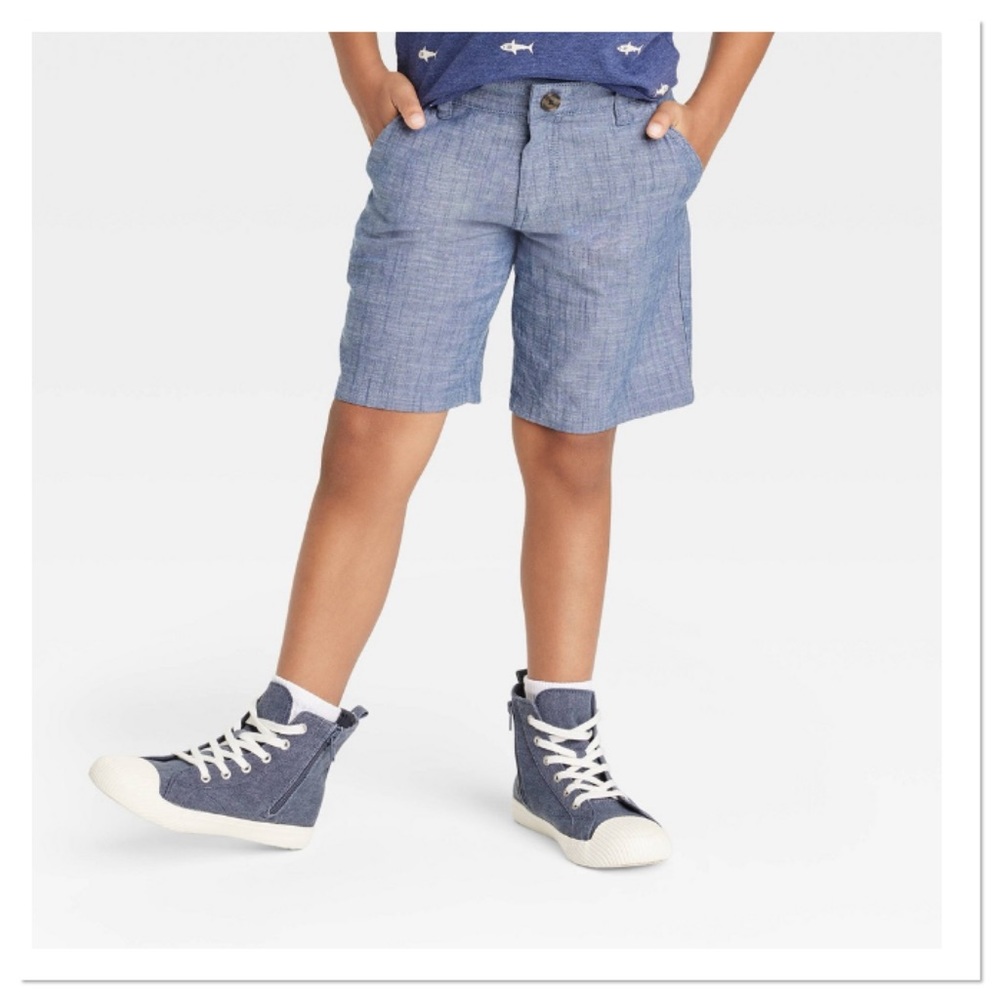 Boys Flat Front Chambray Shorts Cat & Jack